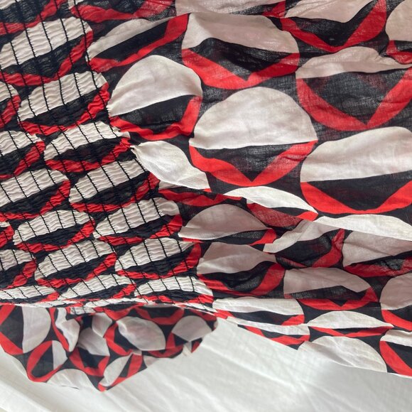 Cynthia Rowley Geometric-print Cotton Midi Dress - Picture 2 of 8